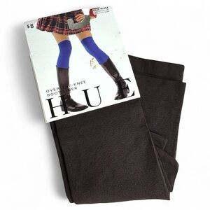 HUE Womens Over the Knee Boot Liner Stockings Espresso Brown One Size